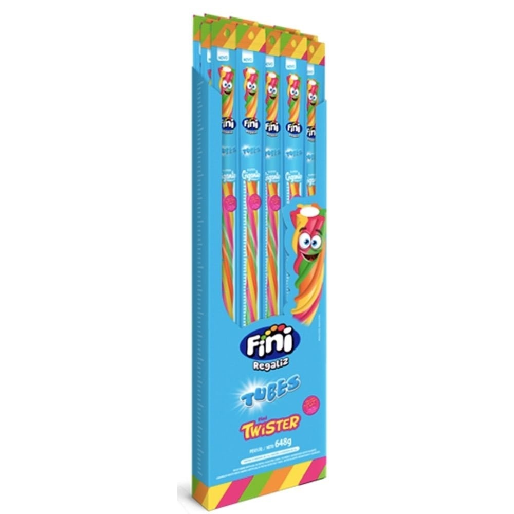 Bala Fini Twister Regaliz: 24 Tubes de Sabor!