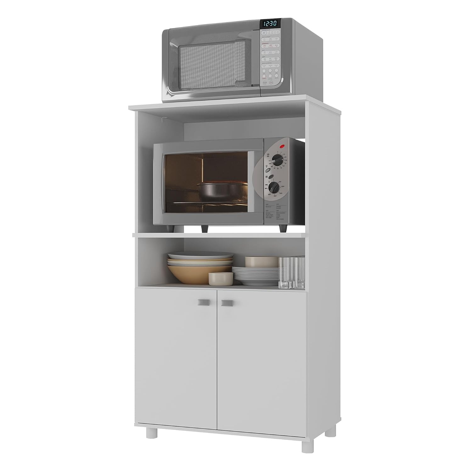 Balcão Multiuso de Cozinha Multimóveis Branco Premium – Organize com Estilo e Praticidade