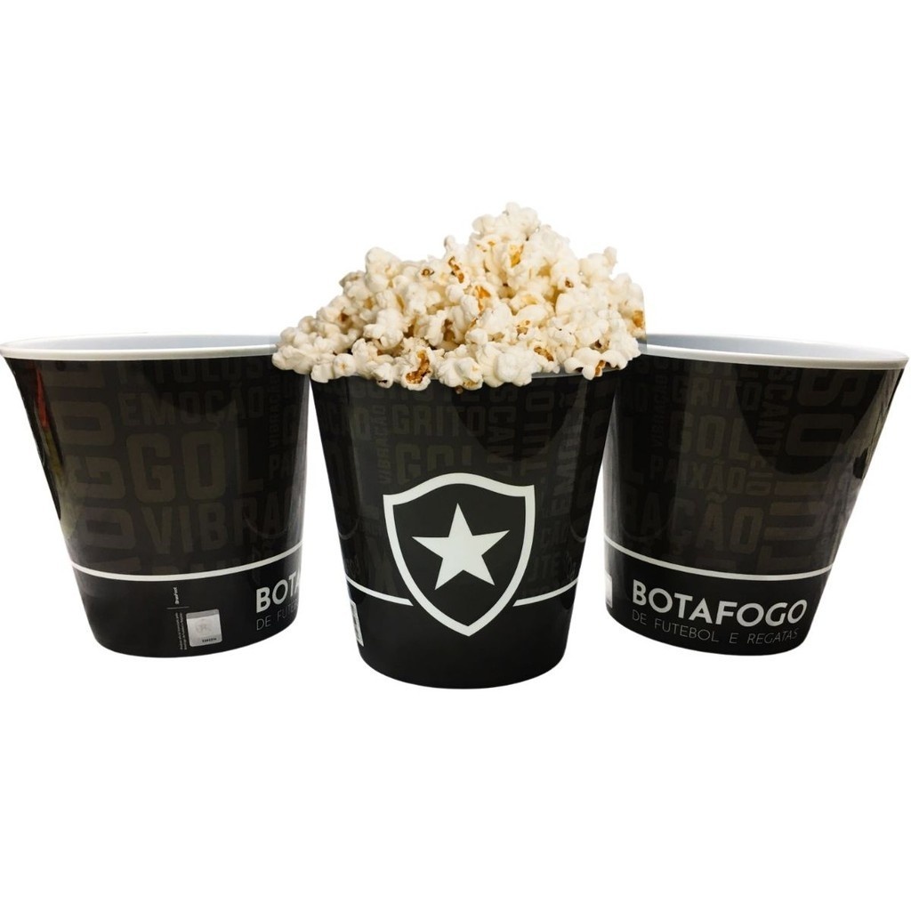 Balde de Pipoca Botafogo 2,5L - Oficial e Prático