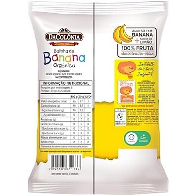 Bala Banana Orgânica Zero Açúcar 100g: Doçura Natural