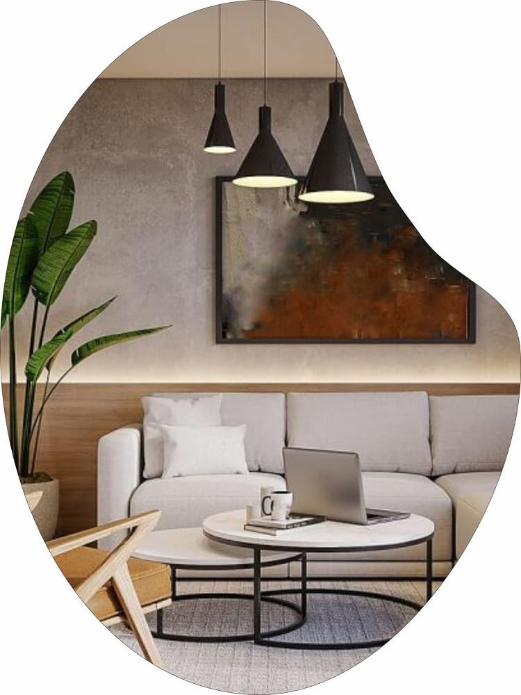 Espelho Decorativo Orgânico 40x30cm - Design Moderno e Luxo para Sala, Quarto e Banheiro