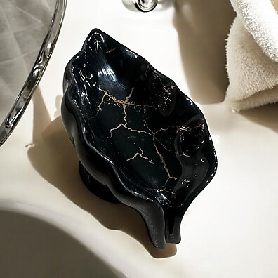 Saboneteira Cerâmica Mármore: Elegância no Seu Banheiro