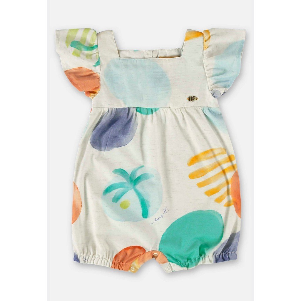 Banho de Sol Bebê Menina: Viscose e Linho Up Baby