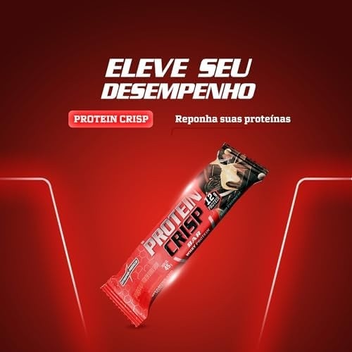 Integralmedica - Barra de Proteína Whey Protein Crisp Bar Duo Crunch - Snack Proteíco - Pré e Pós-Treino - Display com 12 Unidades