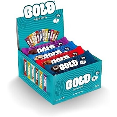 BOLD Snacks: Barra Proteína Mista 20g (Caixa 12)
