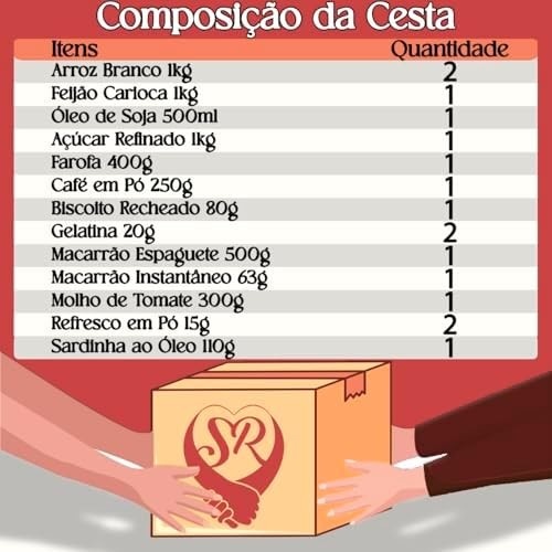 Cesta Básica Completa Alimentos Essenciais - 16 Itens
