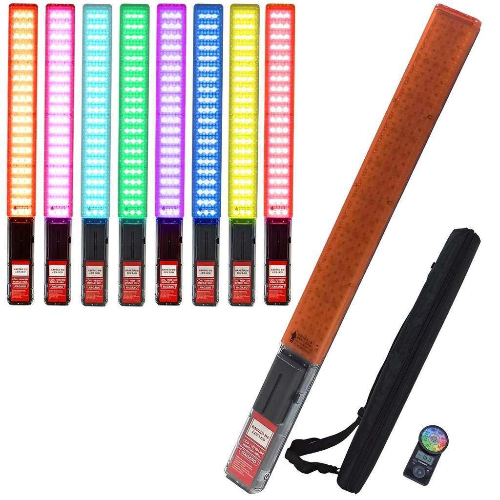 Bastão de Luz LED RGB: Iluminação Pro para Vídeos e Fotos