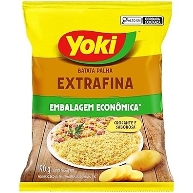 Batata Palha Frita Extrafina Yoki Pacote 190g Embalagem Econômica
