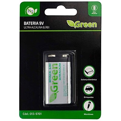 Bateria 9V Green: Energia Confiável para Seus Dispositivos 🔋