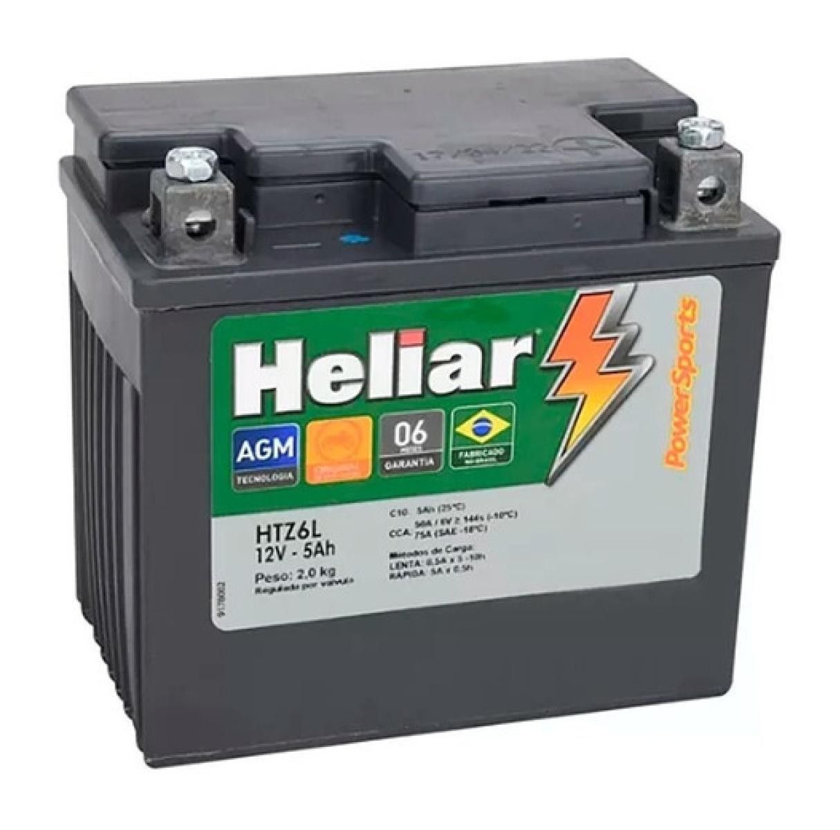 Bateria Heliar HTZ6: Potência para sua Moto!