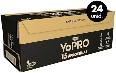 Pack YoPRO Bebida Láctea UHT Baunilha 15g de Proteínas 250ml - 24 Unidades