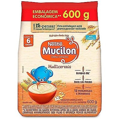 Mucilon Multicereais: Nutrição Completa para Bebês 600g