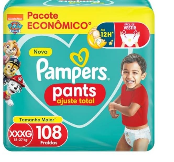 Fralda Pampers Pants Ajuste Total XXXG - Conforto e Segurança para Bebês Grandes