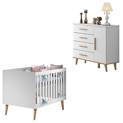 Berço e Cômoda Infantil Ludmila: Conforto e Design