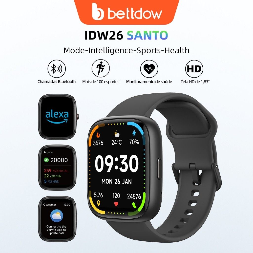 Bettdow Smartwatch: Seu Assistente de Saúde e Voz!