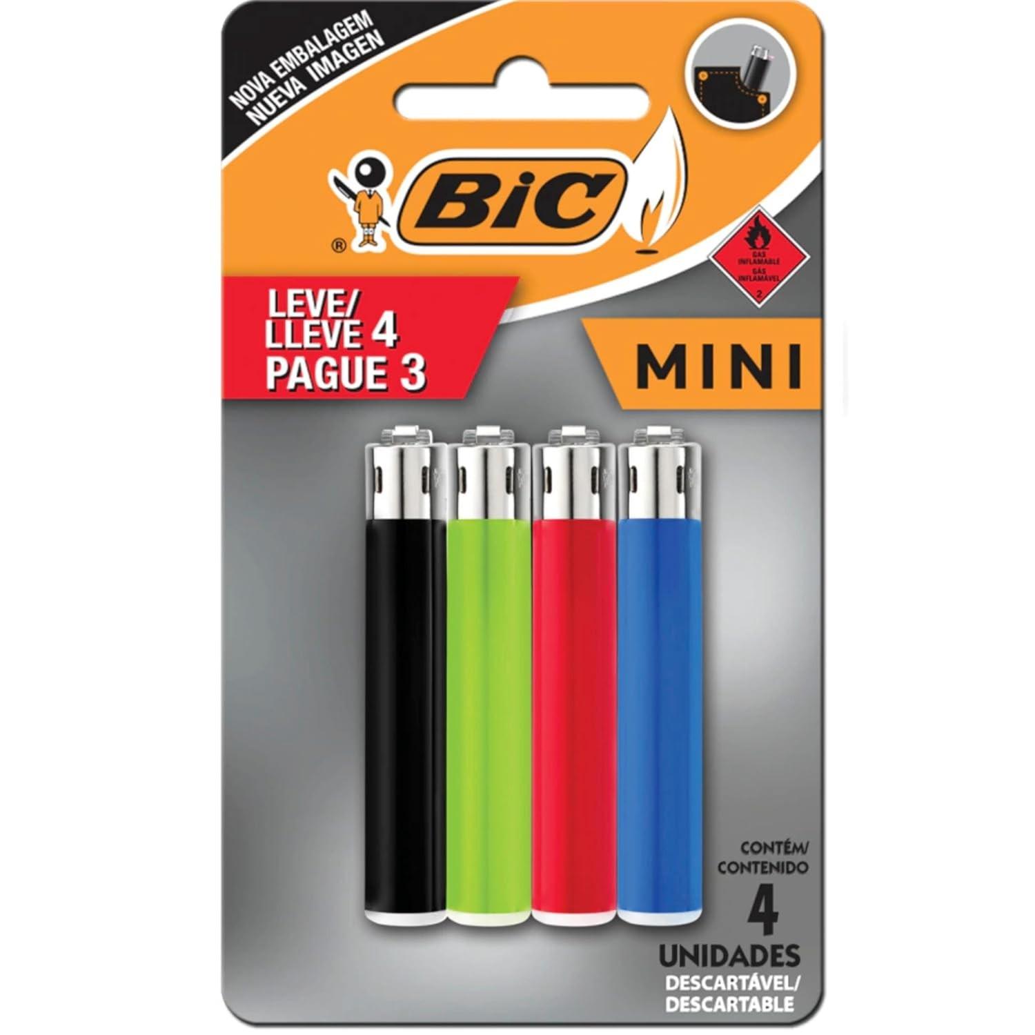 Isqueiro Mini Bic Cartela 4 Unidades: Praticidade e Confiabilidade no Seu Dia a Dia