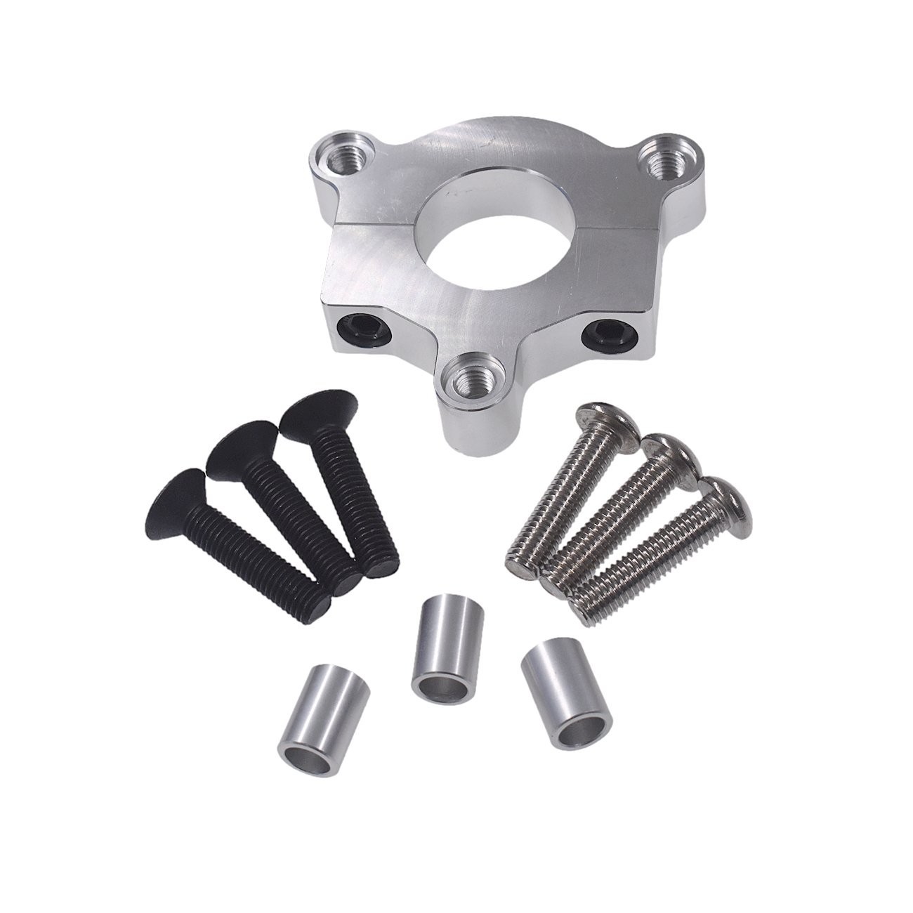Adaptador CNC JRL 1.5" 38mm para Bicicleta Motorizada 49cc-80cc 2 Tempos - Prata AM-MZ0021-6