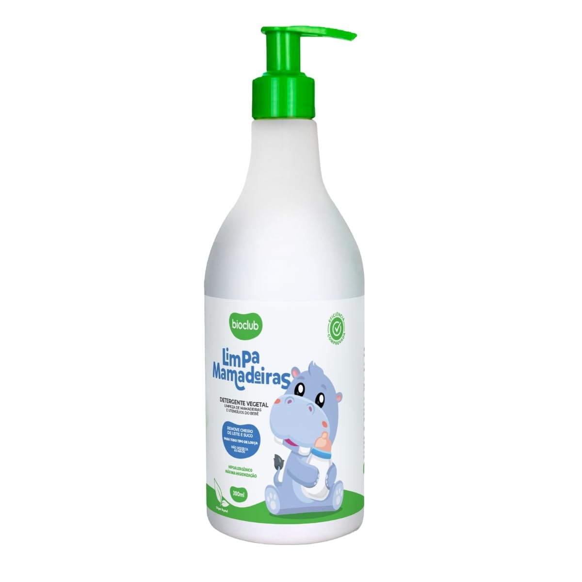 Limpa Mamadeira Desengordurante Orgânico Bioclub 300ml - Fórmula Natural e Segura para Bebês