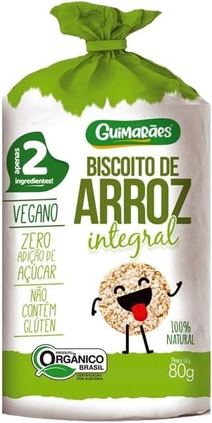 Biscoito de Arroz Integral Orgânico 80g