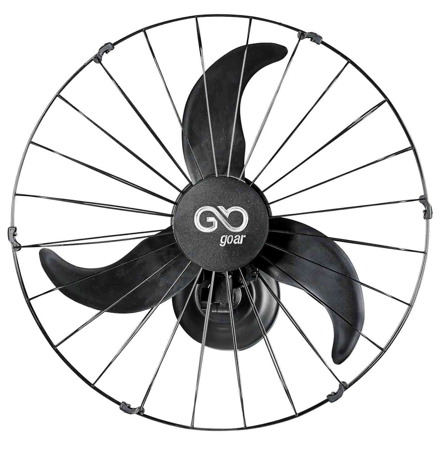 Ventilador Oscilante de Parede 60cm Goar Metal Preto Bivolt - Potente e Silencioso