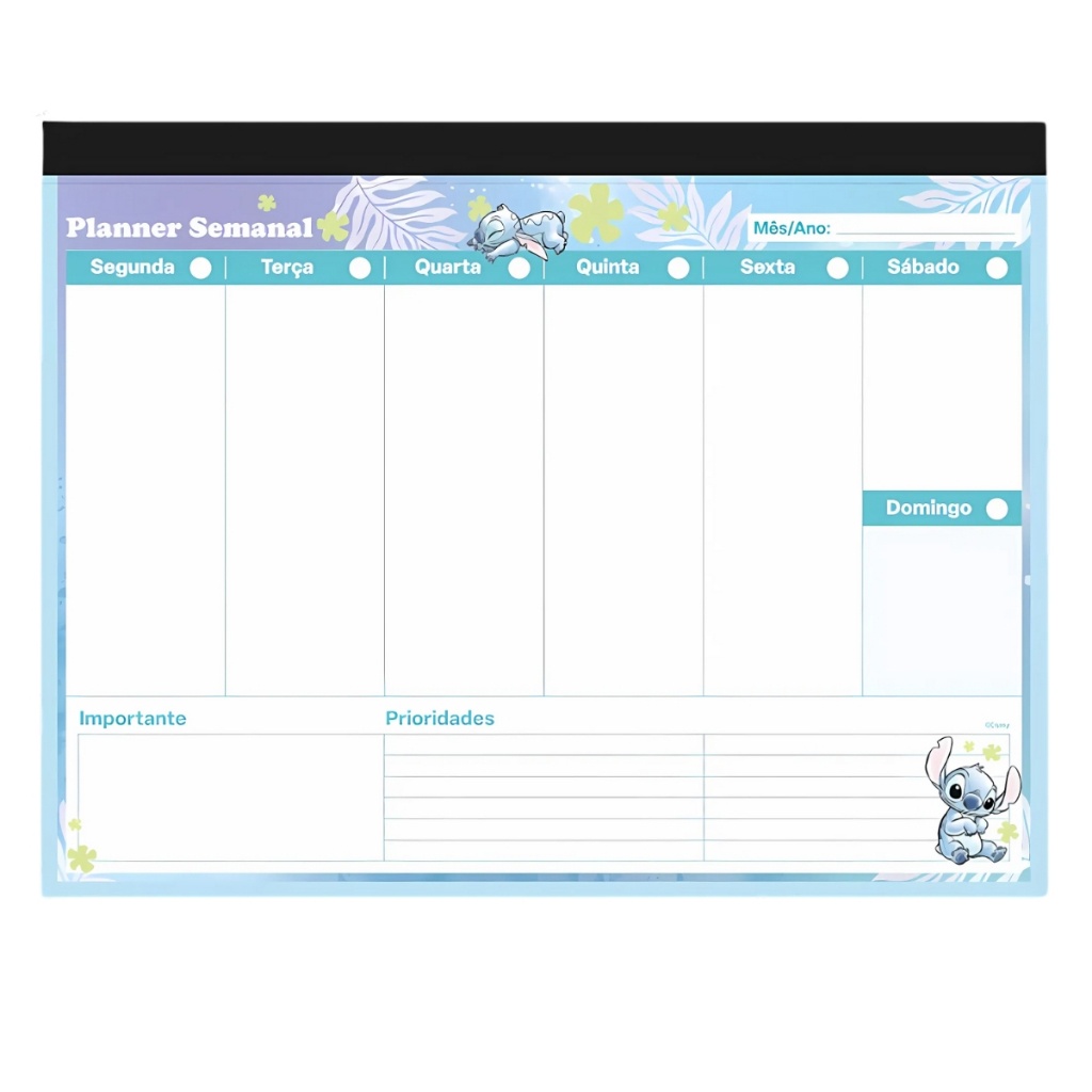 Bloco Planner de Mesa: Organize Semanas e Meses com Estilo