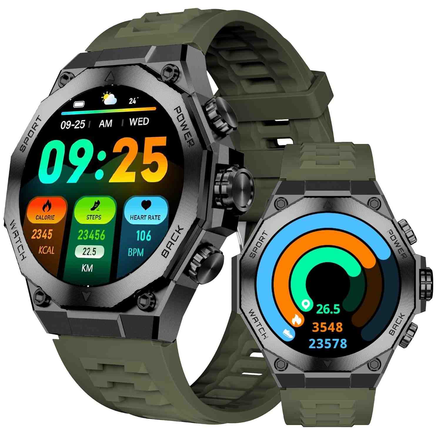 Smartwatch AURAFIT com Tela AMOLED 3,6cm, IA ChatGPT, IP68, Chamadas Bluetooth e 150+ Modos Esportivos