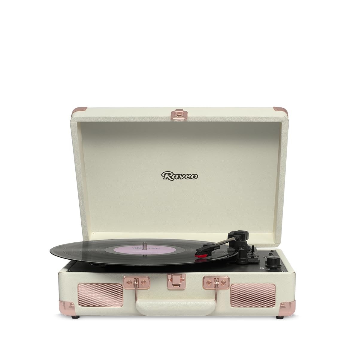 Vitrola Raveo Sonetto Rose Gold: Bluetooth, USB (Grava/Reproduz) e Rádio FM