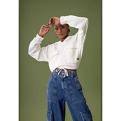Blusão Cropped Moletom: Estilo e Conforto!