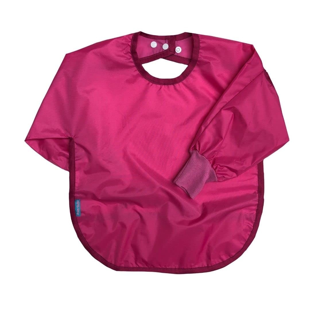 Babador Manga Longa Liso (Pink) - BLW impermeável