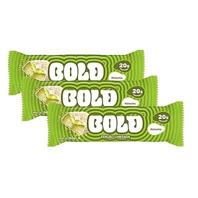 Bold Pistache: Kit 3 Barras de Proteína 20g