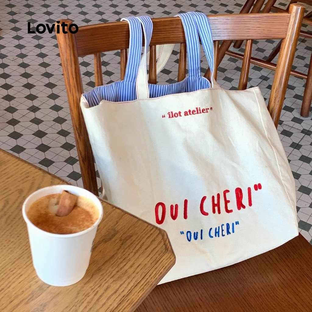 Bolsa de Ombro Lovito Carta Casual Grande: Estilo e Conforto para o Trabalho