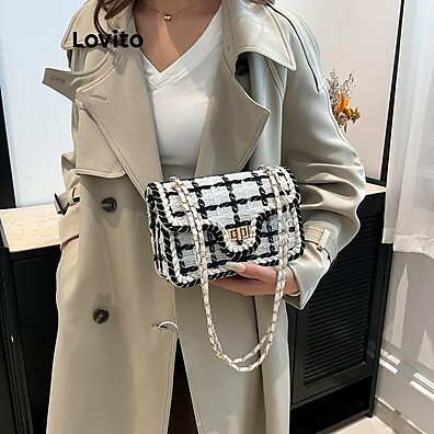 Bolsa Lovito Gingham: Estilo Coreano e Versátil