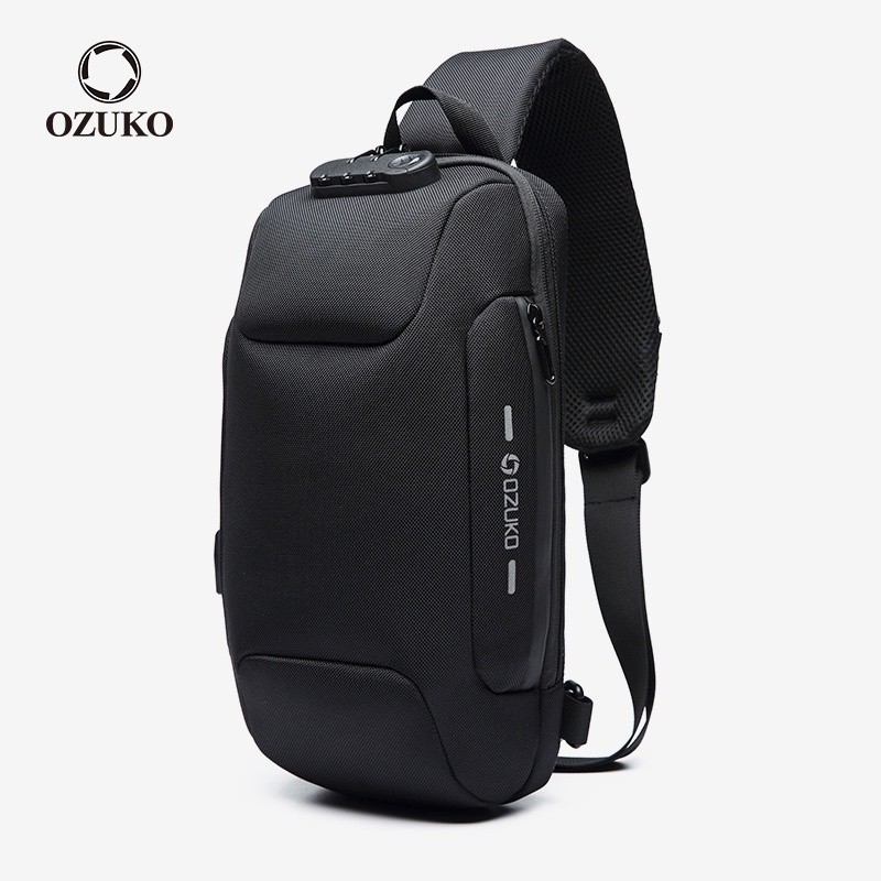Bolsa Masculina à Prova D'Água com USB: Conforto e Segurança