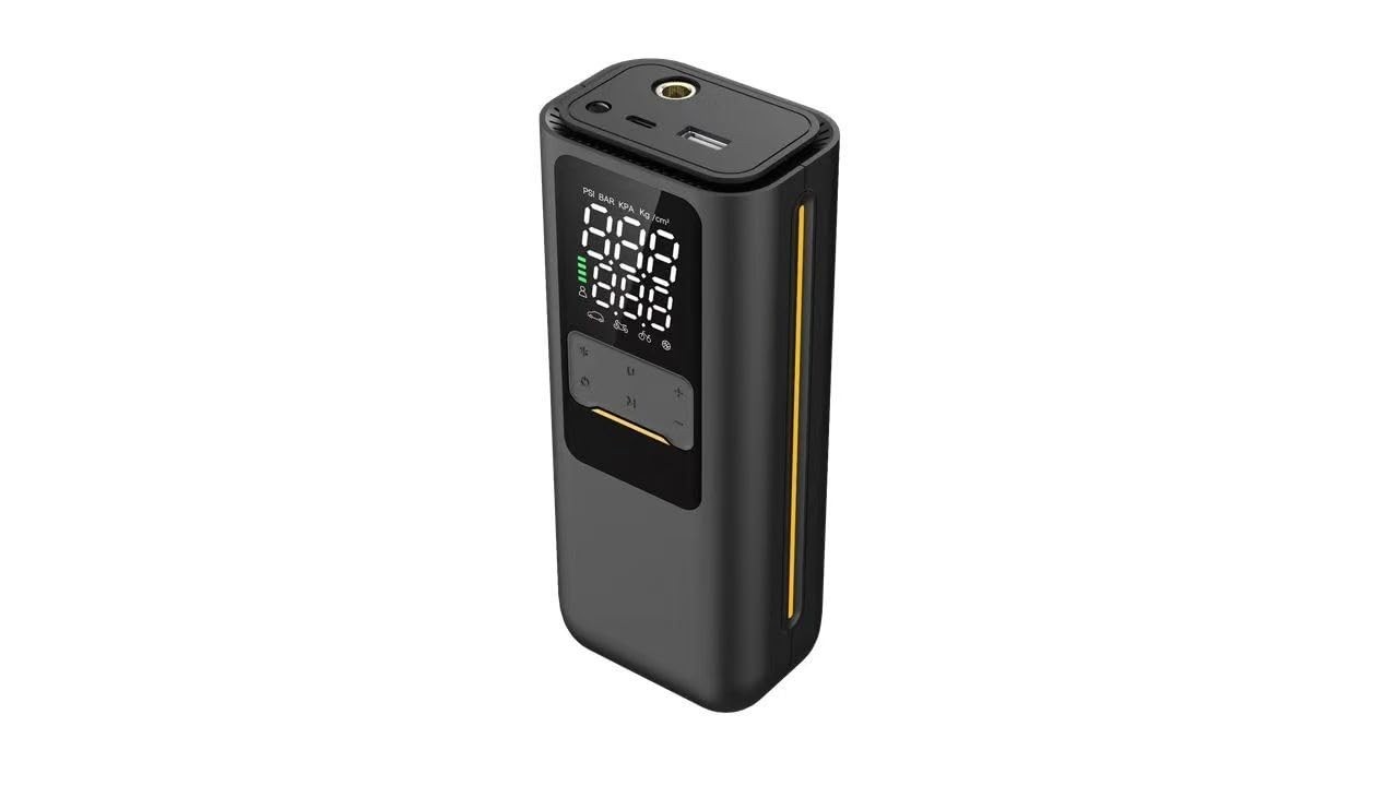 Compressor de ar sem fio inteligente T10 – Bomba de pneu portátil de 150PSI com visor LCD, bateria de 8000 mAh, desligamento automático – para carro, bicicleta, motocicleta