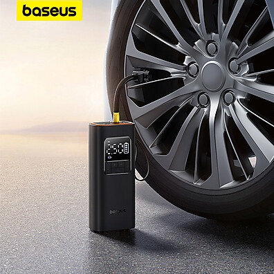 Bomba de Ar Portátil Sem Fio Baseus SuperMini Pro – Inflador Digital para Carro, Moto e Bicicleta