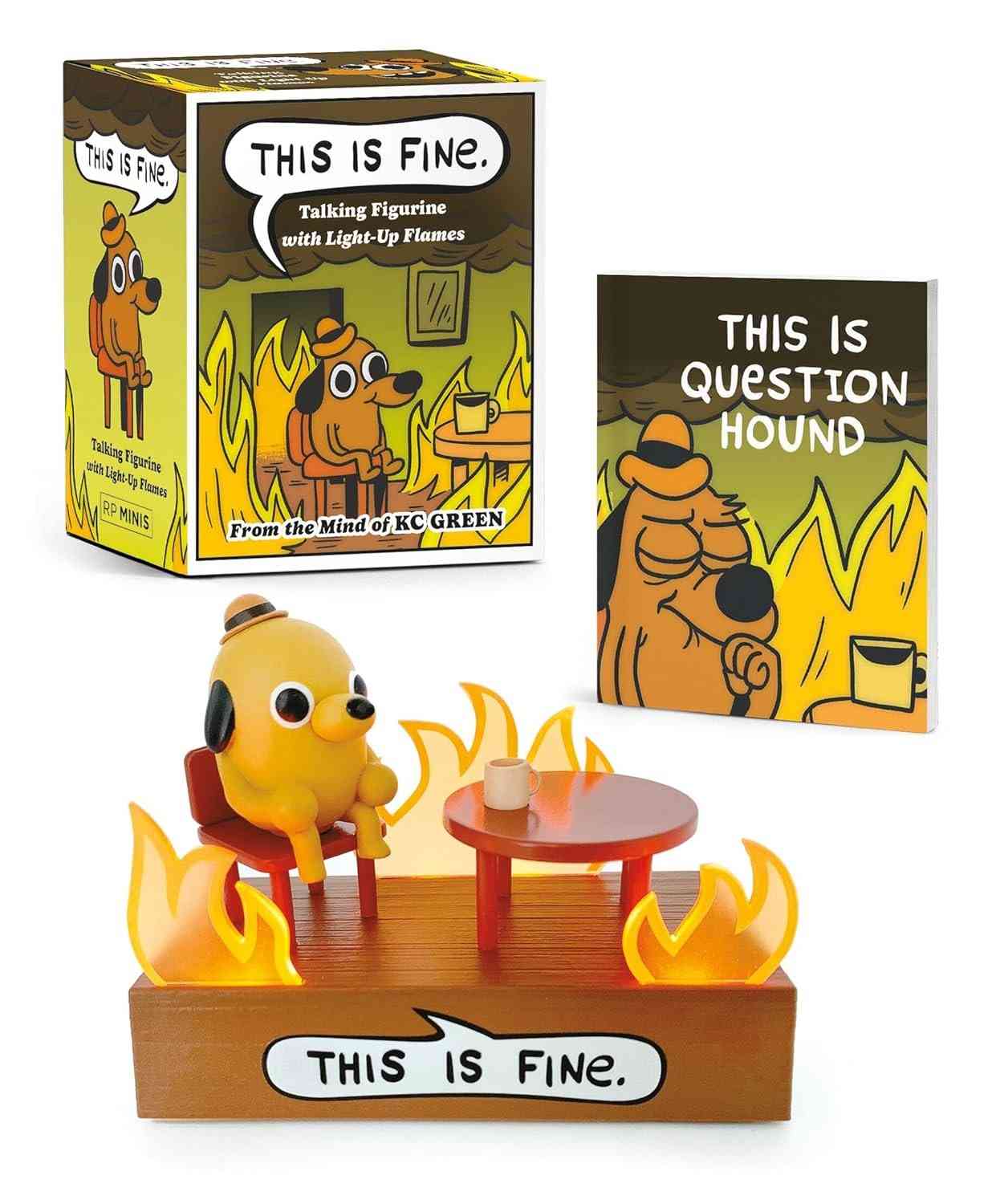 Boneco "This Is Fine" com Luz e Som - O Meme Que Virou Realidade!