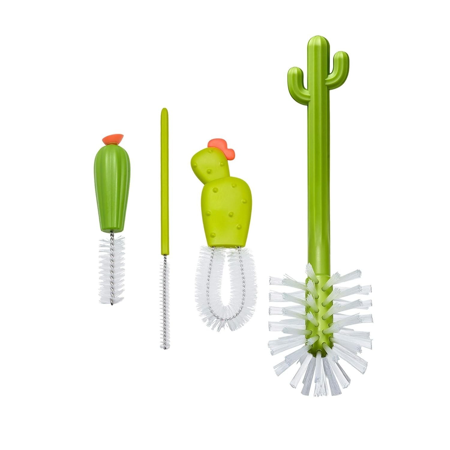 Boon Escovas de Substituição para Mamadeiras Cacti – Kit Completo com 4 Peças para Limpeza Profunda e Segura