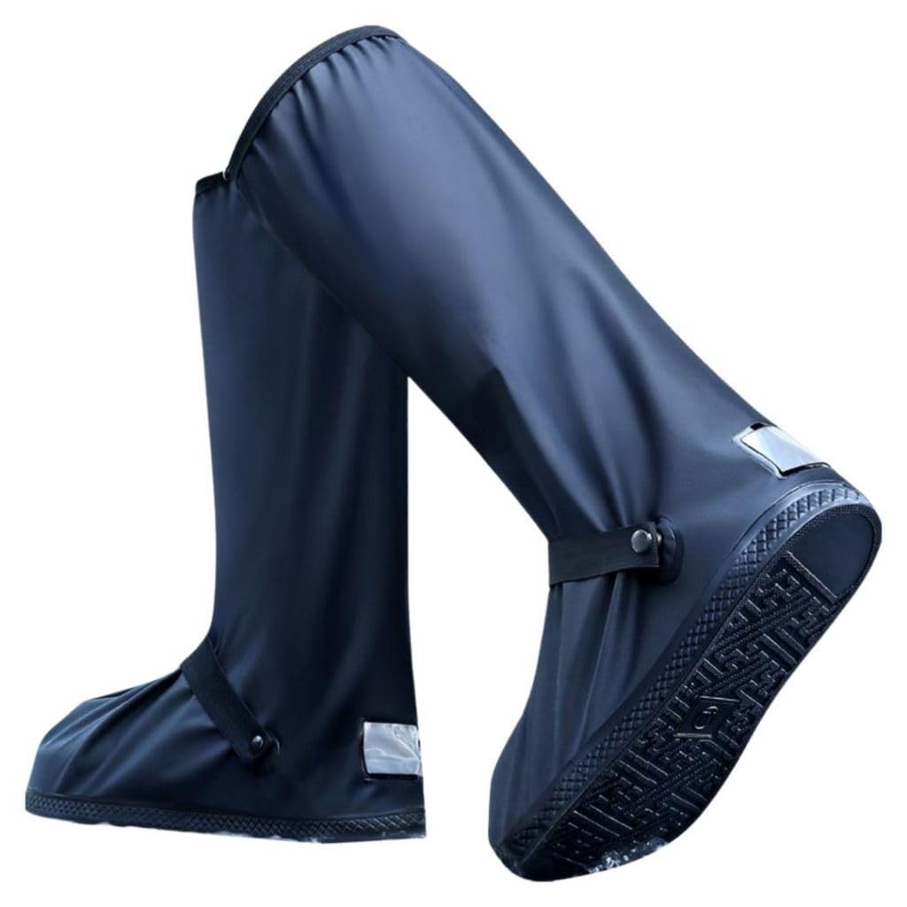 Bota de Chuva, Bota Galocha Impermeável Polaina para Chuva Motoqueiro Cobre Sapato Borracha Antiderrapante