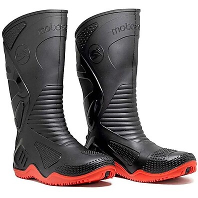 Bota PVC Cano Alto Vermelha com Forro Motosafe: Proteção e Conforto