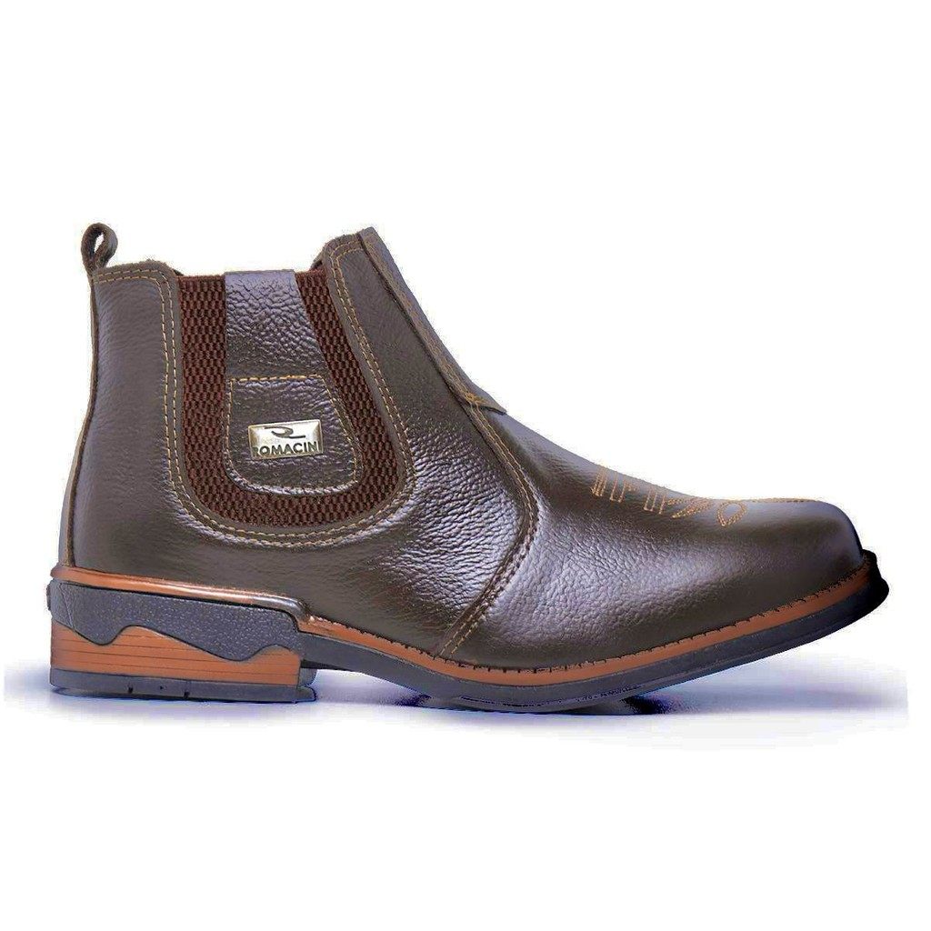 Botina Texas Masculina em Couro com Solado Costurado RC