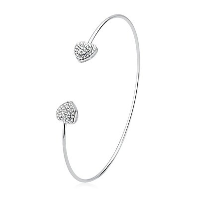 Bracelete Prata 925 Corações: Elegância Romântica