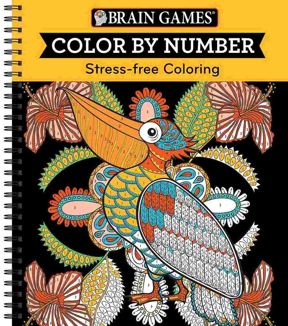 Brain Games - Color by Number: Livro de Colorir Anti-Stress (Laranja)
