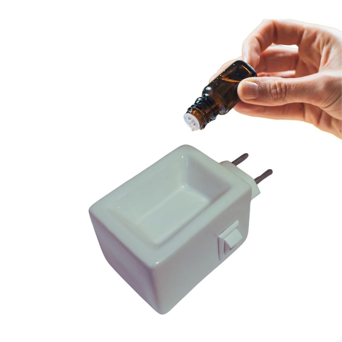 Difusor de Aromas Elétrico em Porcelana Branco: Transforme Seu Ambiente em até 30m²