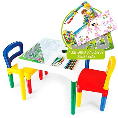 Mini Mesa Didática com Cadeiras - Estimule Aprendizado e Brincadeira Infantil