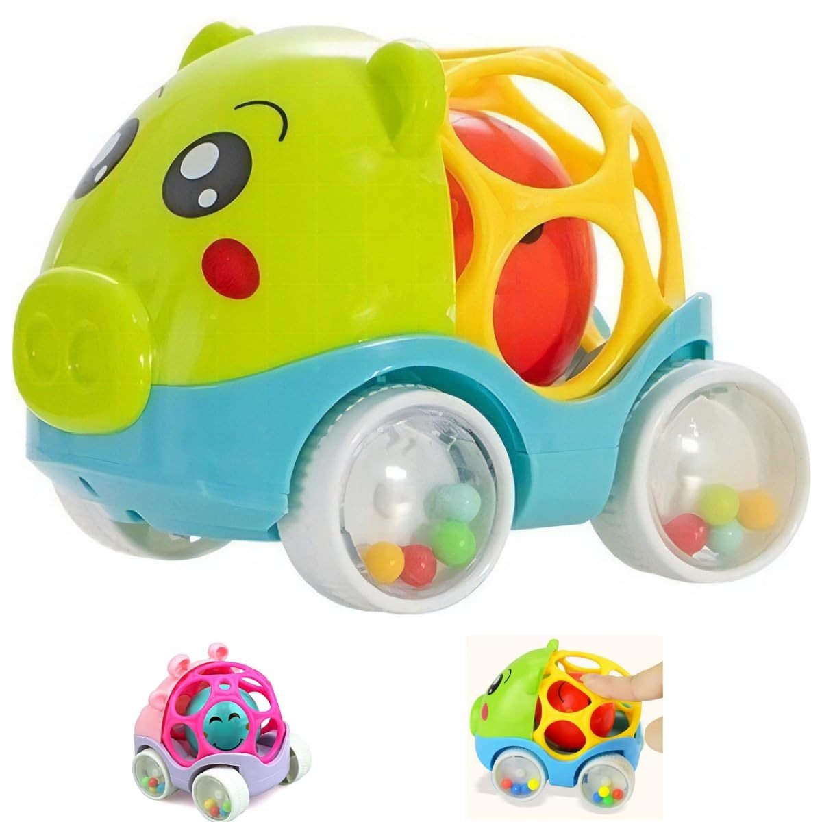 Brinquedo Interativo com Rodinhas Verde para Bebês e Infantis - Diversão Garantida!