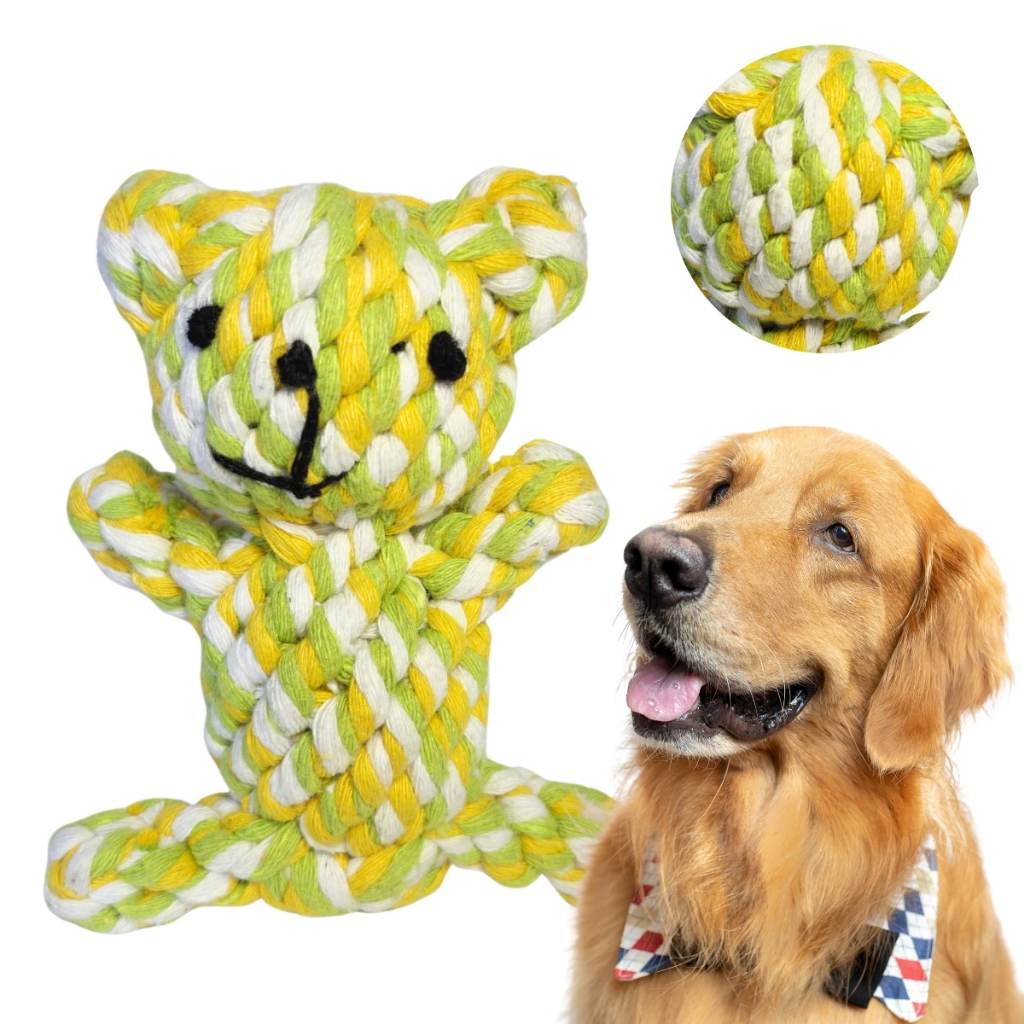 Brinquedo Mordedor Trançado 13cm para Cães: Resistente e Seguro