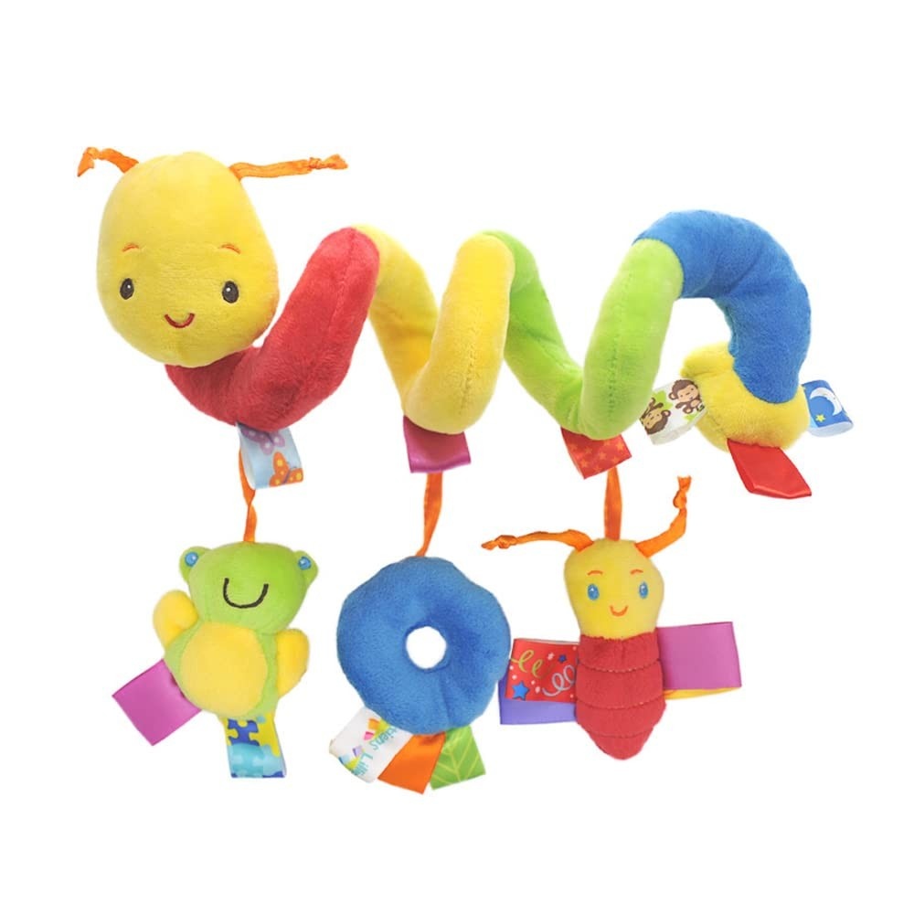 Brinquedo de Pelúcia Espiral para Carrinho e Berço: Diversão e Desenvolvimento para Bebês