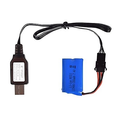Carregador USB 7.4V 400mAh SM-4P: Potência para Seus Brinquedos!