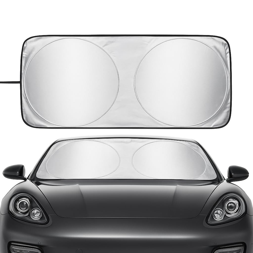 Protetor Solar Universal Dobrável para Para-brisa: Proteção UV e Frescor para Seu Carro