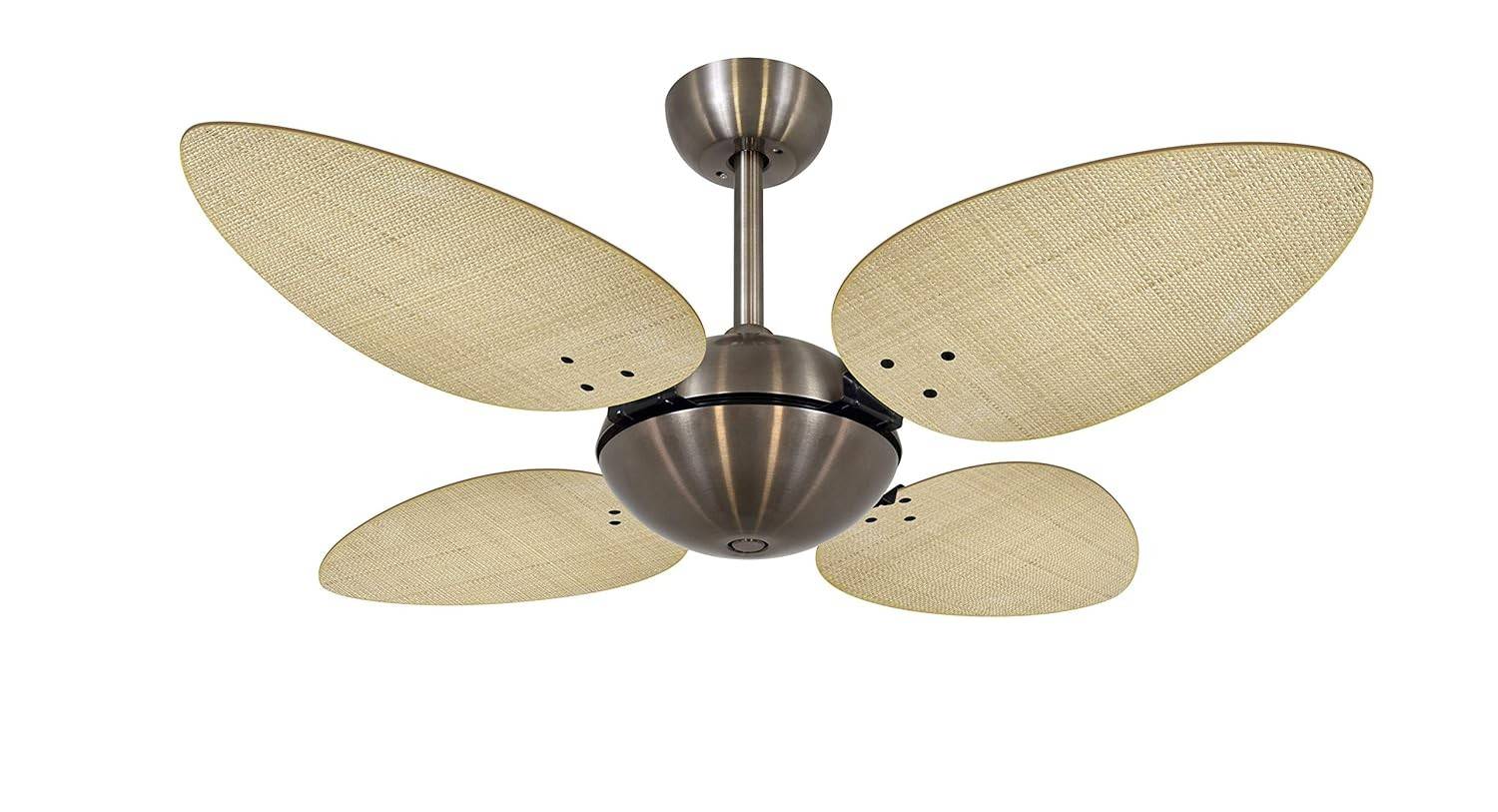 Ventilador de Teto Bronze 4 Pás Volare Office Pétalo Palmae Natural 220V – Estilo e Conforto Refinado